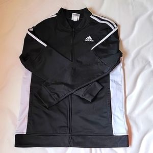 EUC ADIDAS Classic Lightweight Windbreaker Full Zip Track Top Jacket Unisex Kids